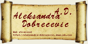 Aleksandra Dobrečević vizit kartica